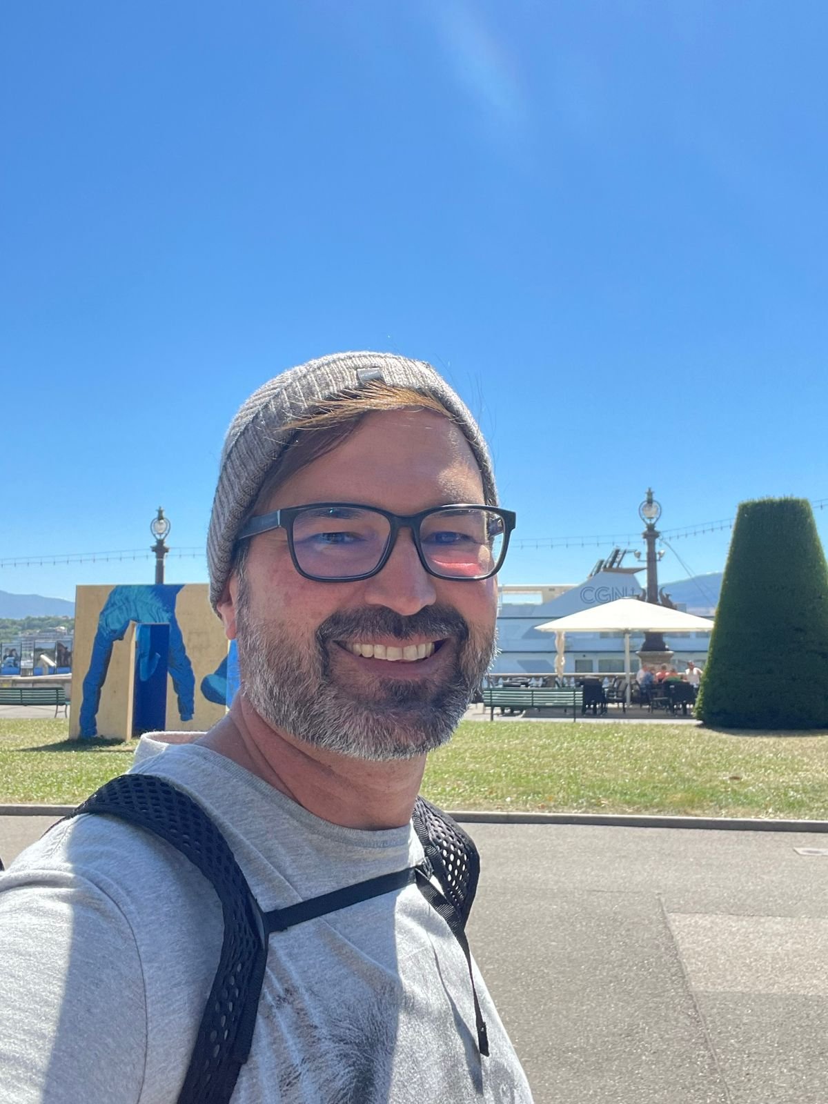 Rodolfo Filho durante uma viagem